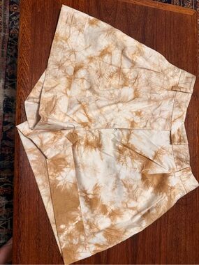 3.1 Phillip Lim Yellow and White Tie-Dye shorts